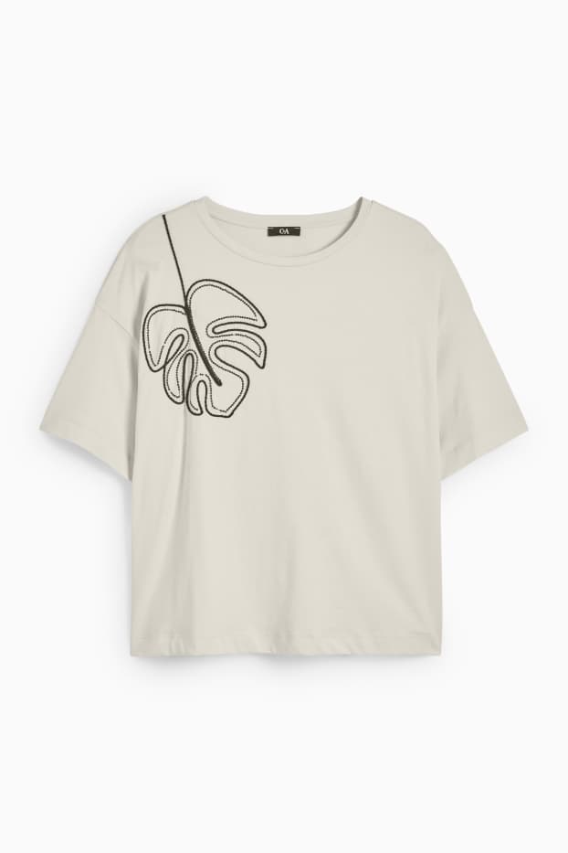 Femei - Tricou - regular fit - bej deschis