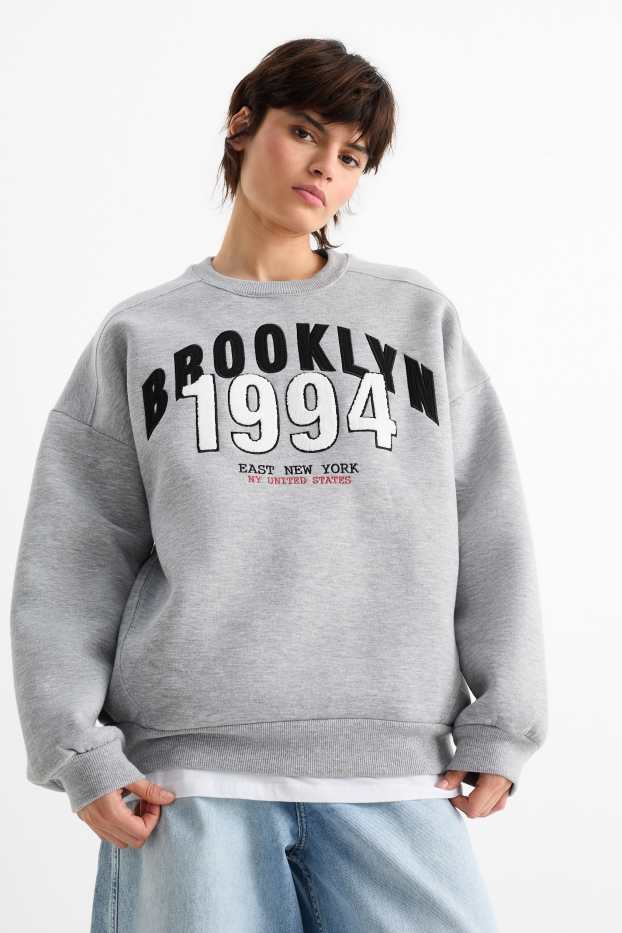 Femmes - Sweat - gris clair chiné