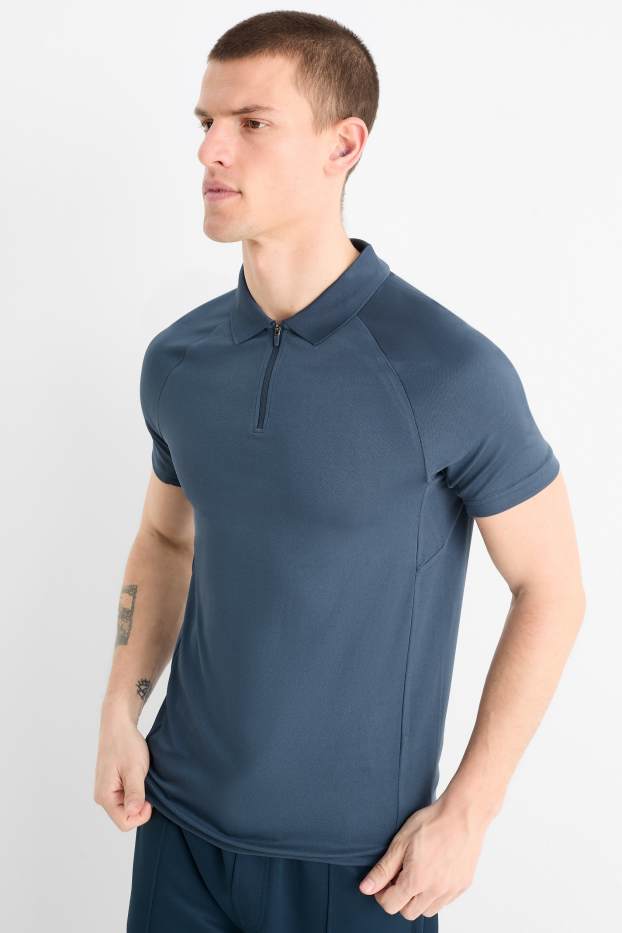 Herren - Funktions-Poloshirt - dunkelblau