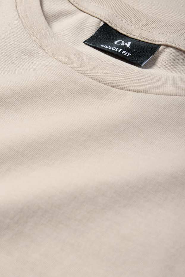 Hommes - T-shirt - beige clair