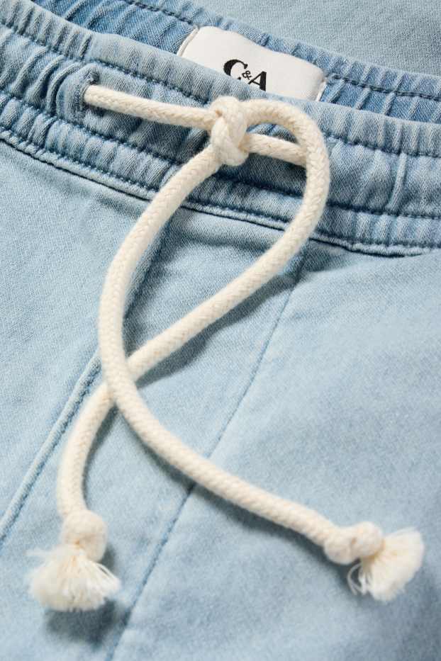 Men - Denim Bermuda shorts - denim-light blue