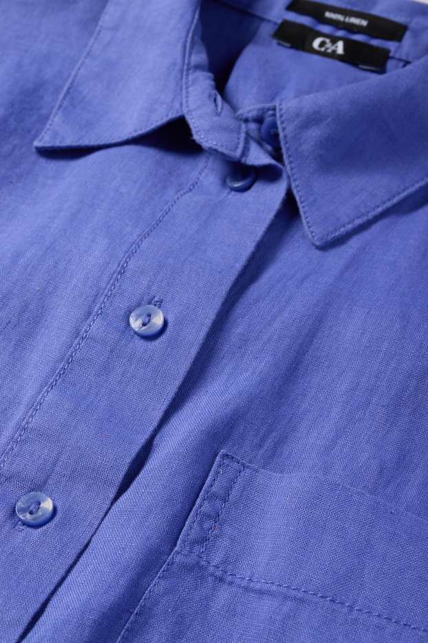 Dámské - Lněná halenka - fialová