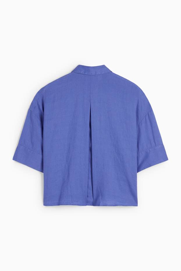 Dámské - Lněná halenka - fialová