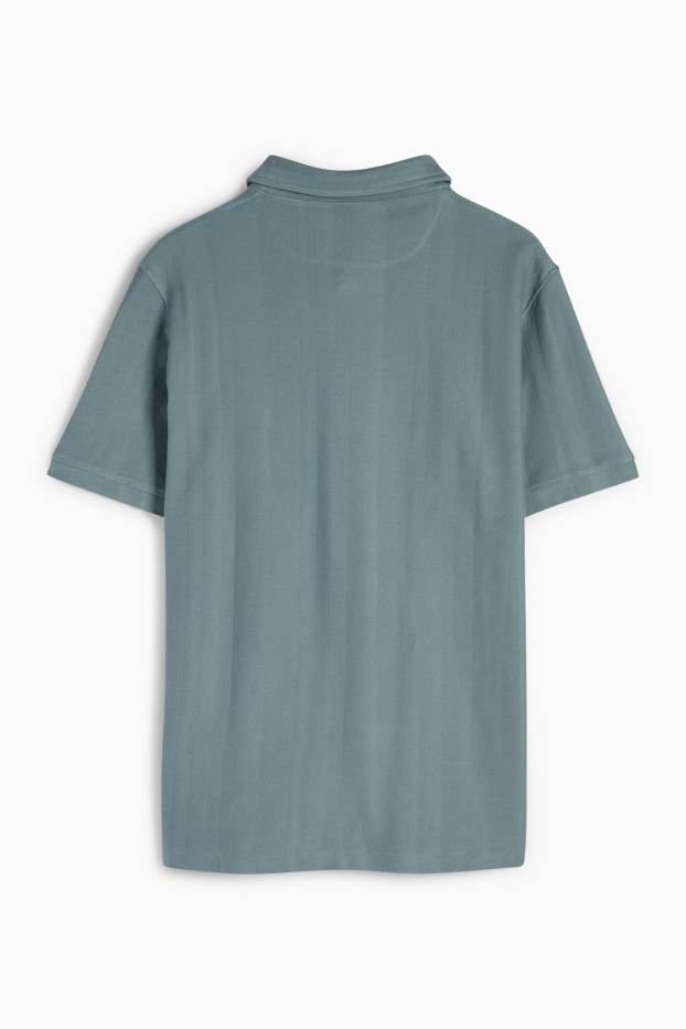 Hommes - Polo - finition texturée - vert