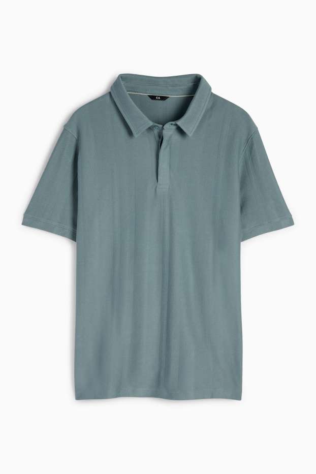 Hommes - Polo - finition texturée - vert