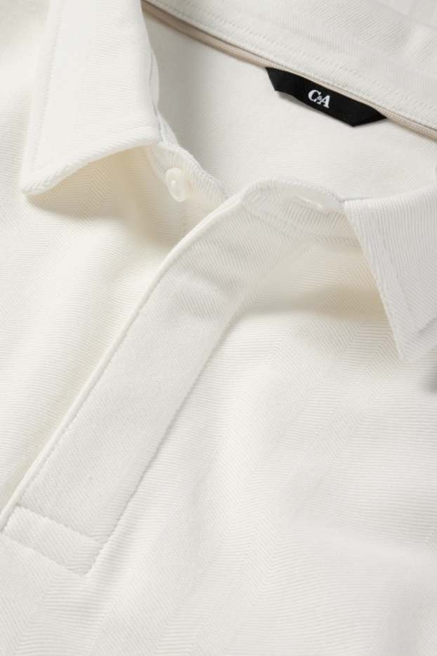 Home - Polo - texturat - blanc trencat