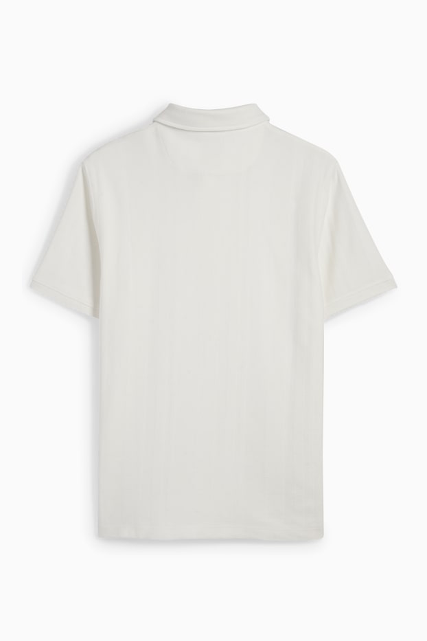 Home - Polo - texturat - blanc trencat