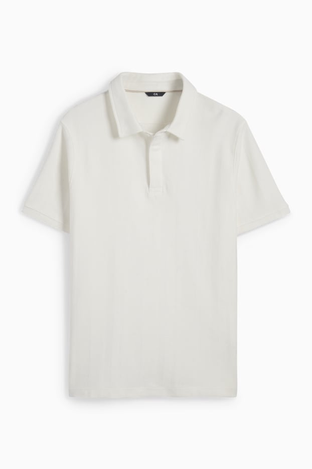 Home - Polo - texturat - blanc trencat
