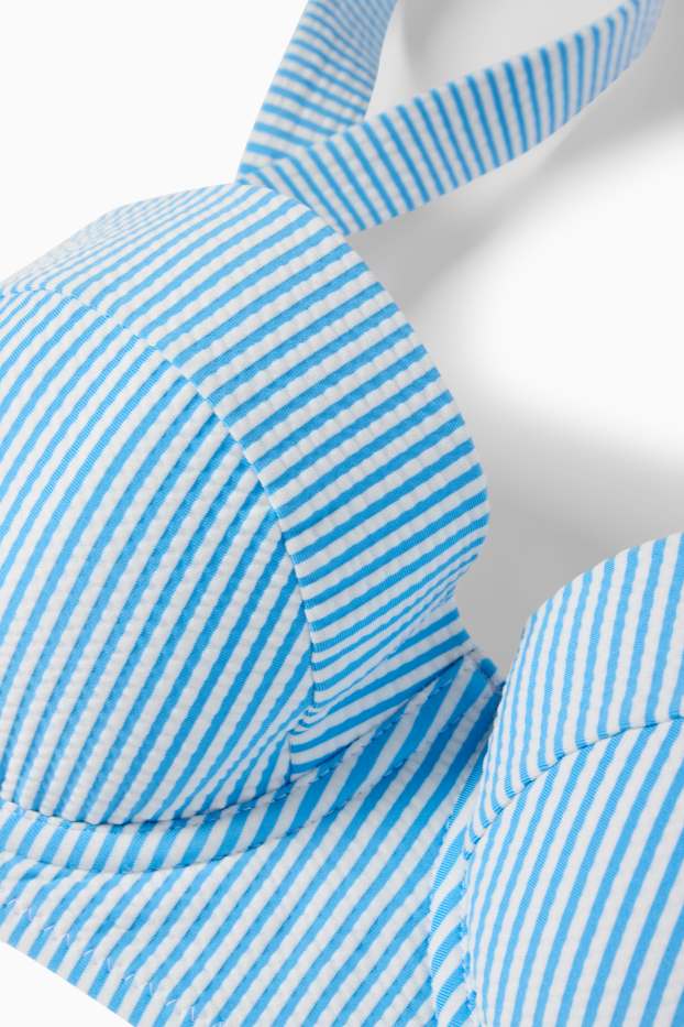 Damen - Bikini-Top mit Bügel - wattiert - LYCRA® XTRA LIFE™ - weiß / hellblau