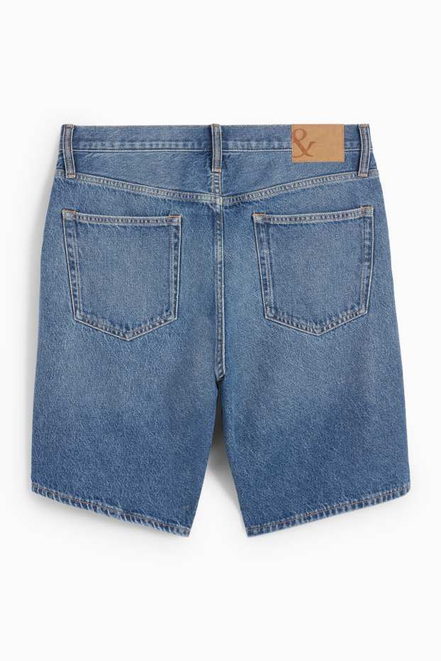 Heren - Korte spijkerbroek - jeansblauw