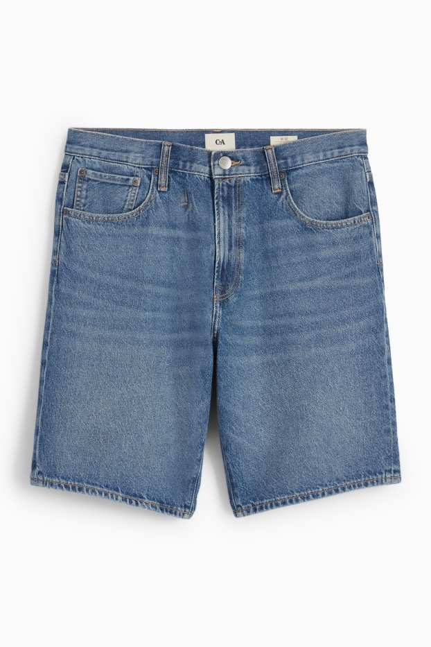 Heren - Korte spijkerbroek - jeansblauw