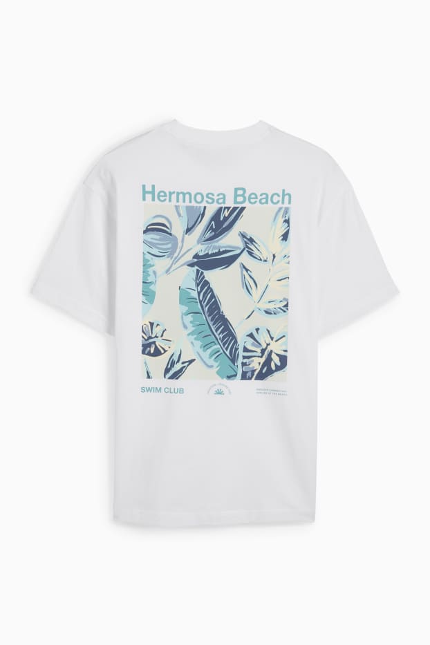 Herren - T-Shirt - Relaxed Fit - weiß