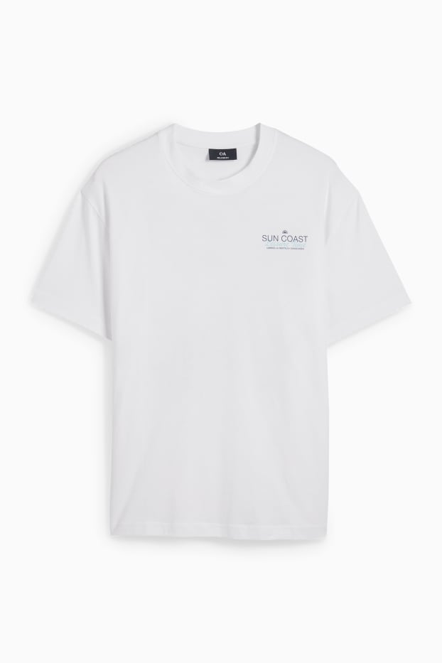 Herren - T-Shirt - Relaxed Fit - weiß