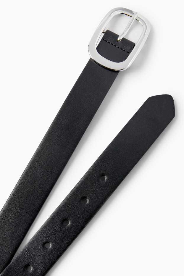 Women - Belt - faux leather - black