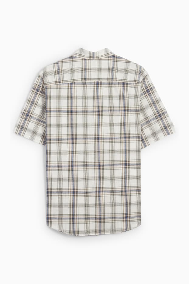 Hommes - Chemise - regular fit - col kent - à carreaux - vert