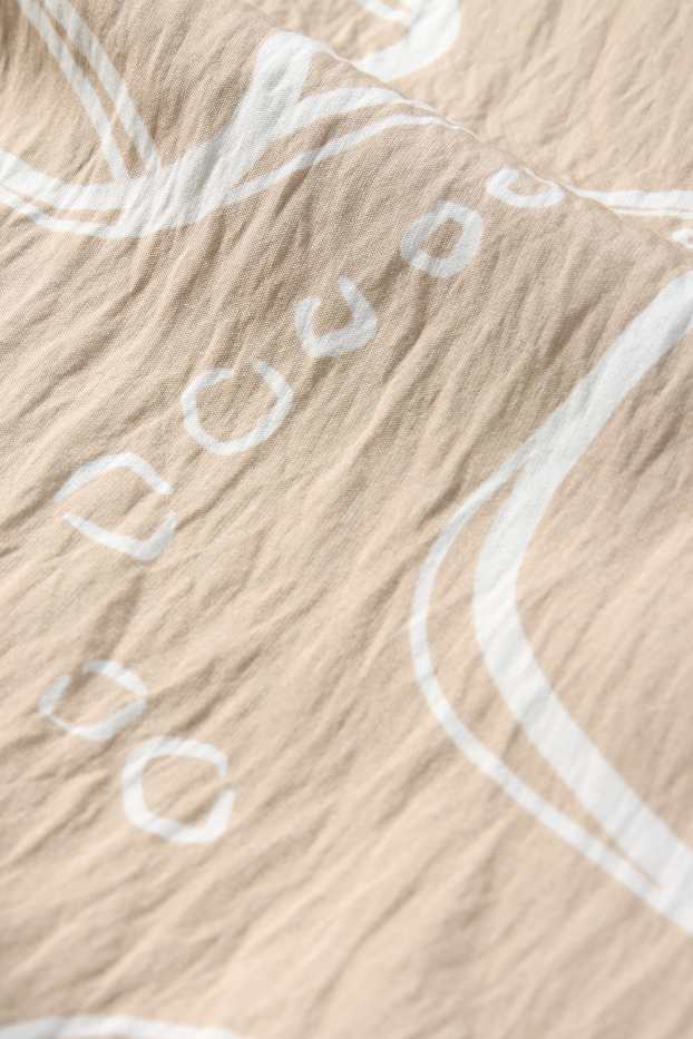 Dames - Strandjurk - met patroon - licht beige