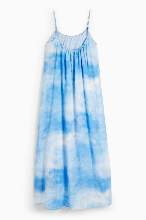 Damen - A-Linien Kleid - gemustert - blau