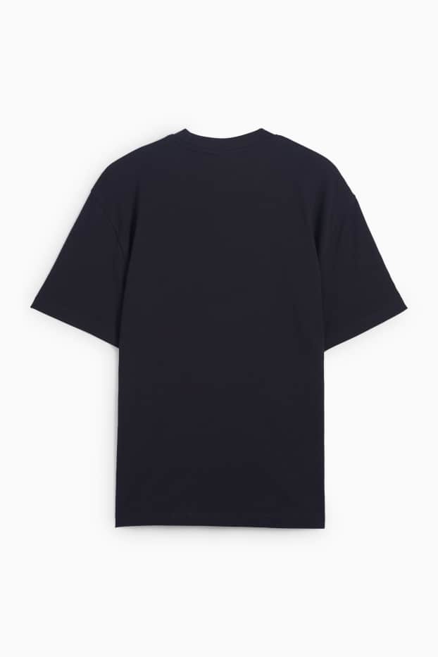 Heren - T-shirt - relaxed fit - donkerblauw