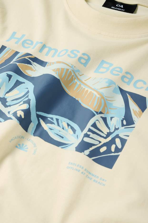 Uomo - T-shirt - relaxed fit - giallo chiaro