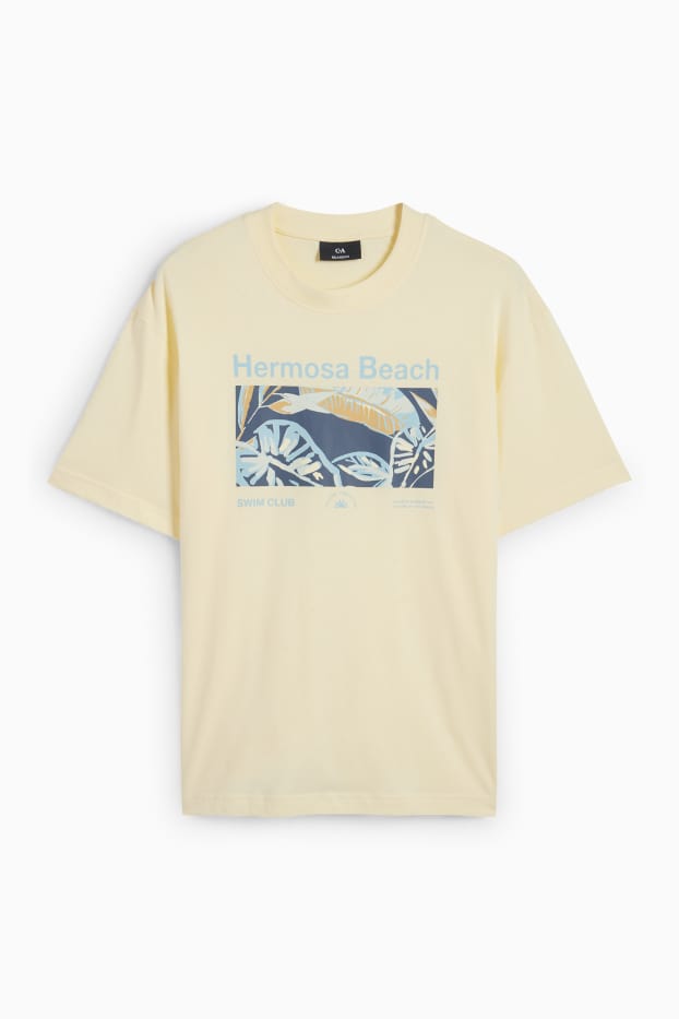 Uomo - T-shirt - relaxed fit - giallo chiaro