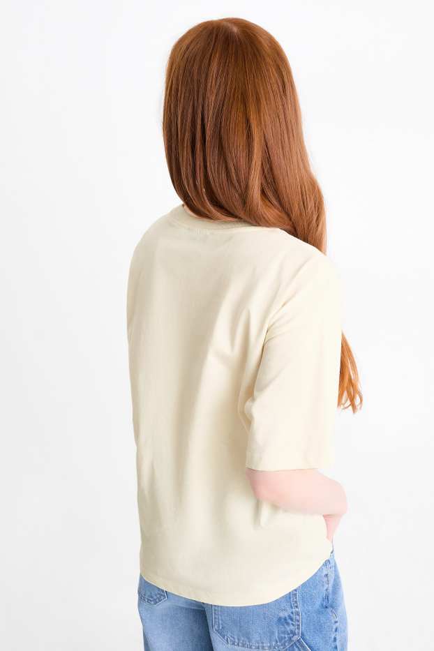 Bambine - T-shirt con strass - rodeo - bianco crema
