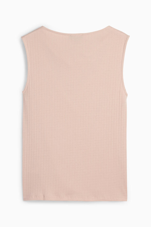 Dámské - Top basic - žebrovaný - růžová