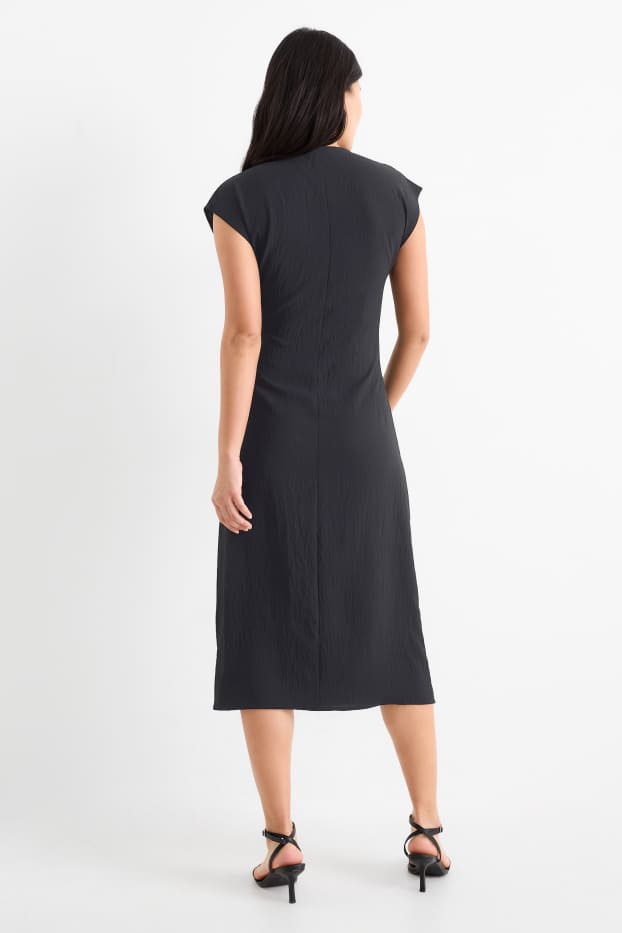 Donna - Vestito aderente con scollo a V - nero