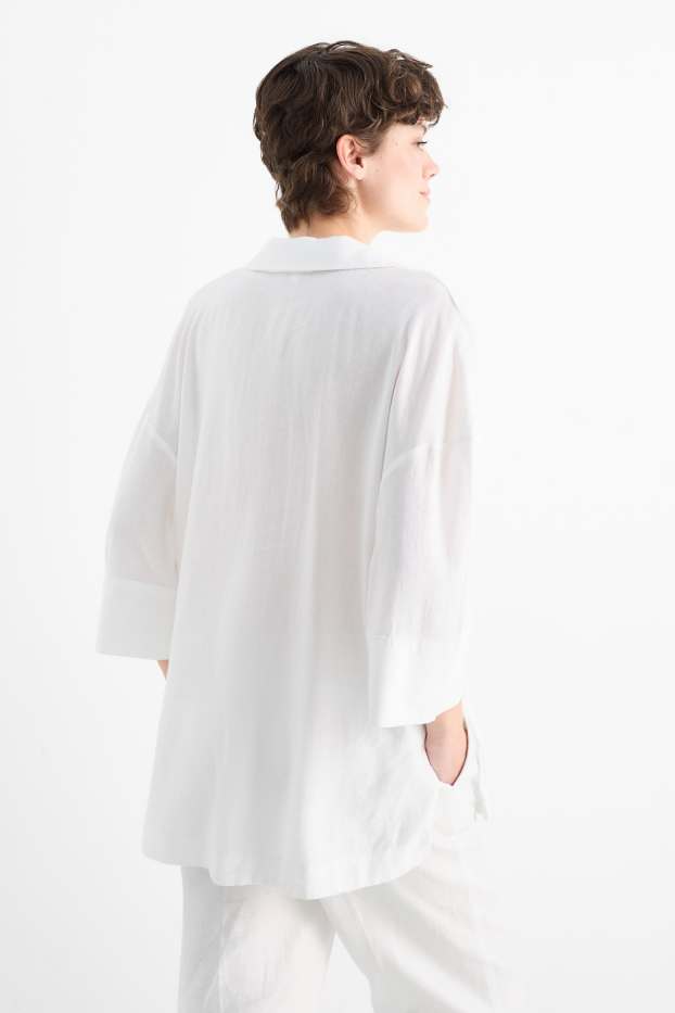 Dona - Túnica - mescla de lli - blanc