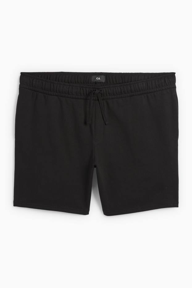 Heren - Sweatshorts - zwart