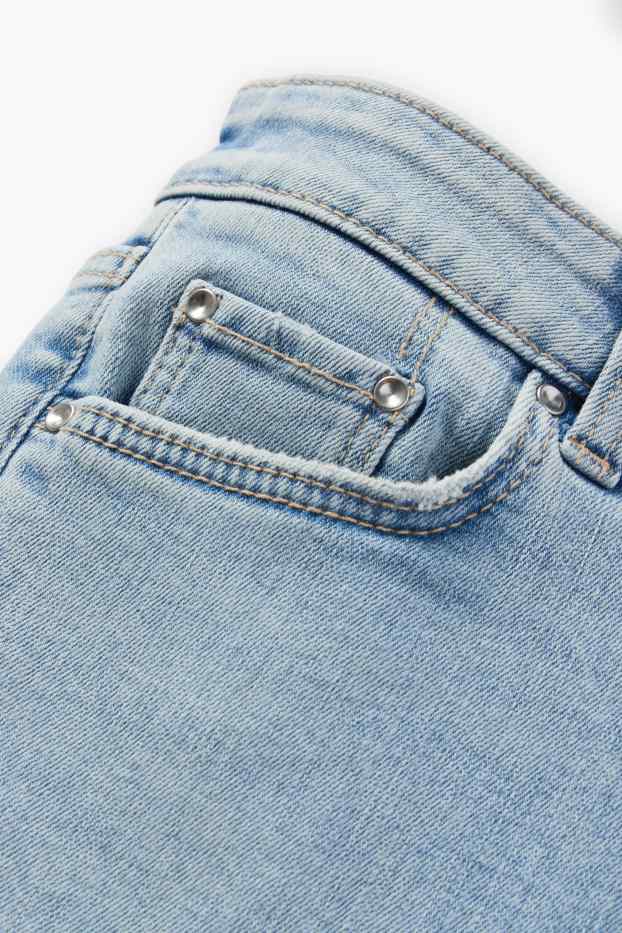 Damen - Jeans-Shorts - Mid Waist - LYCRA® - helljeansblau