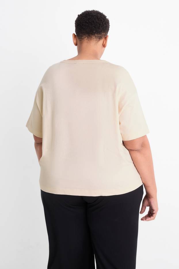 Femei - Tricou - regular fit - bej deschis