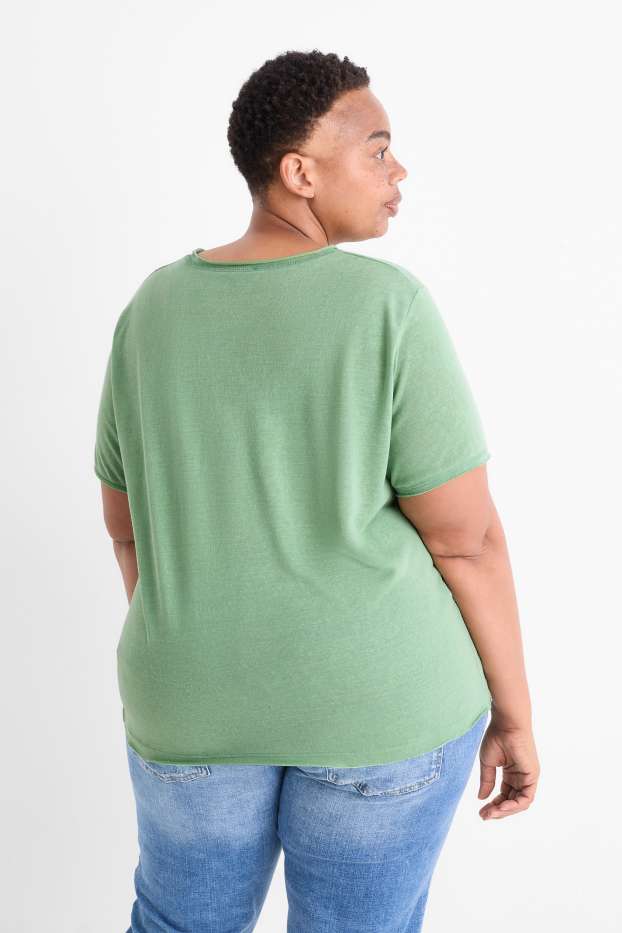 Dona - Samarreta de màniga curta - relaxed fit - verd