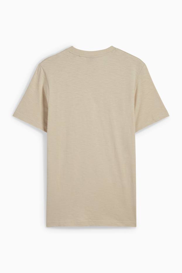 Uomo - T-shirt - regular fit - beige