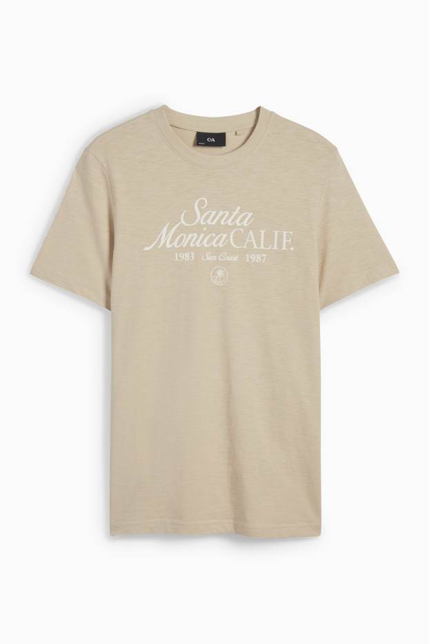 Uomo - T-shirt - regular fit - beige