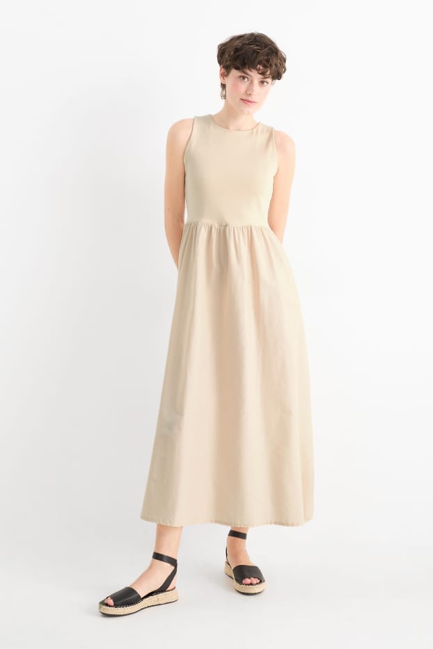 Femei - Rochie fit & flare - bej deschis