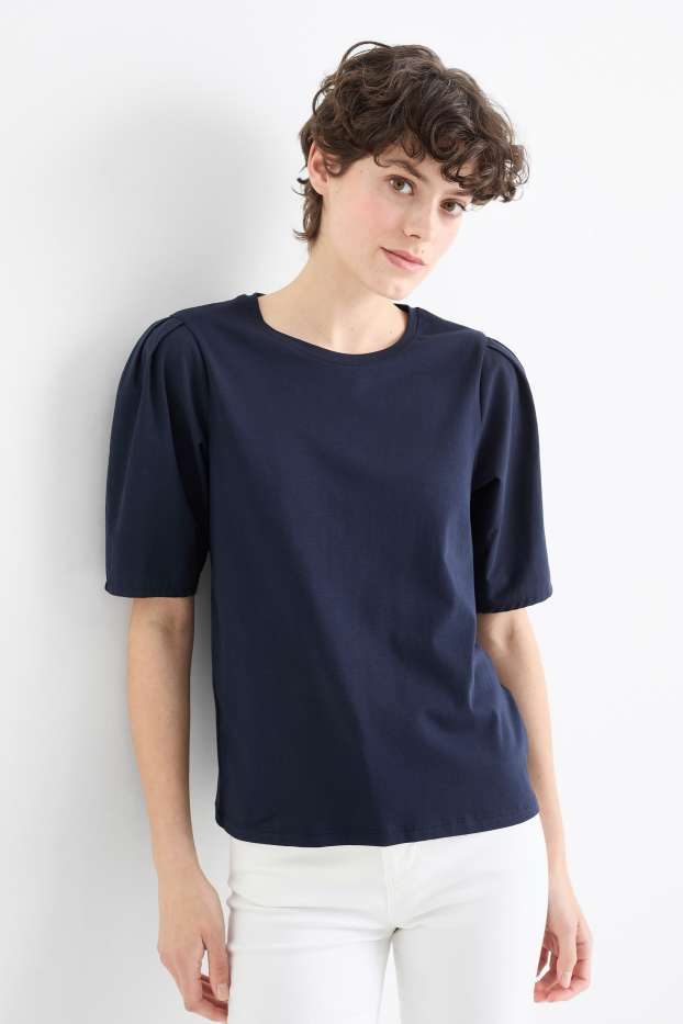 Women - T-shirt - regular fit - dark blue