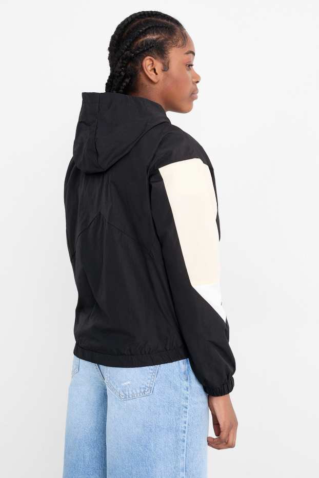 Enfants filles - Veste à capuche - déperlante - noir