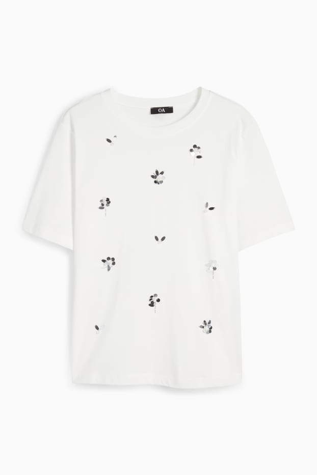 Donna - T-shirt - regular fit - bianco
