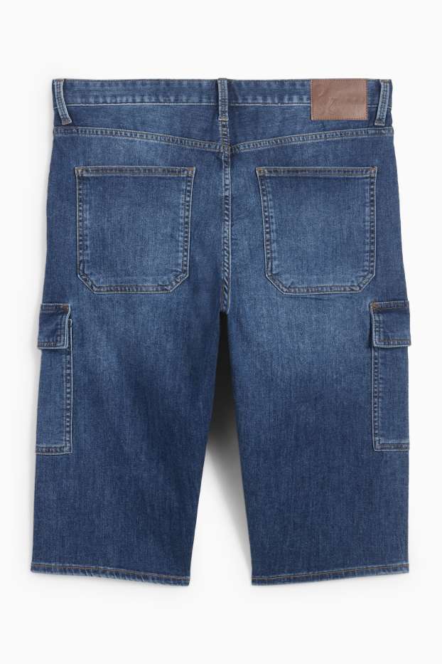 Herren - Jeans-Bermudas - LYCRA® - dunkeljeansblau