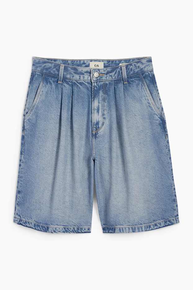 Femmes - Bermuda en jean - mid waist - jean bleu clair