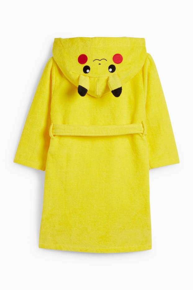 Niños: niñas - Pokémon - Pikachu - albornoz con capucha - amarillo