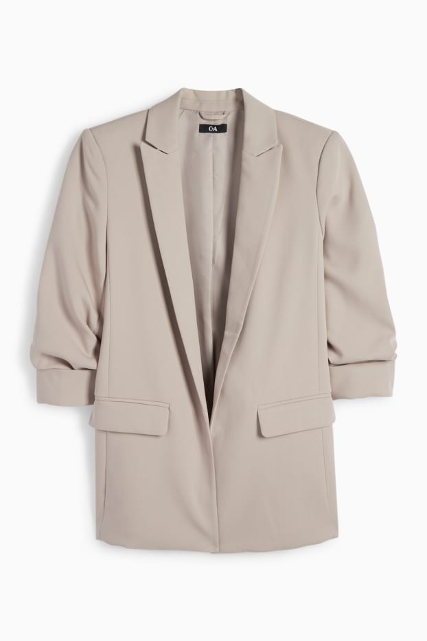 Donna - Blazer lungo business - relaxed fit - beige chiaro