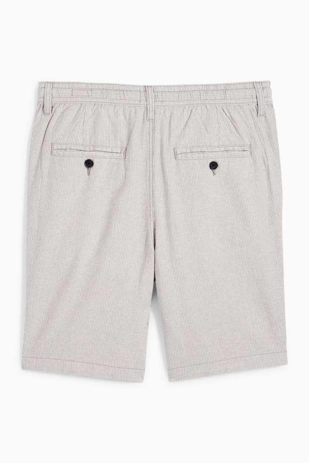 Uomo - Shorts - a righe - grigio chiaro