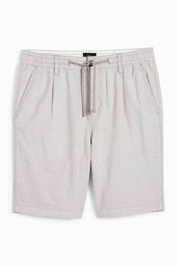 Uomo - Shorts - a righe - grigio chiaro