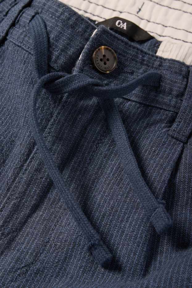 Hommes - Short - à rayures - bleu foncé