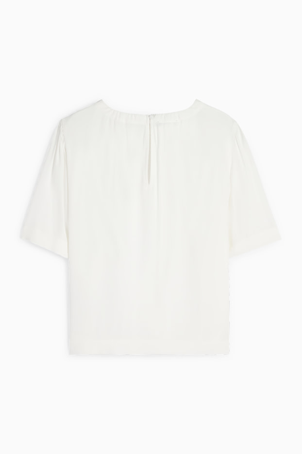 Femmes - Chemisier - texturé - blanc
