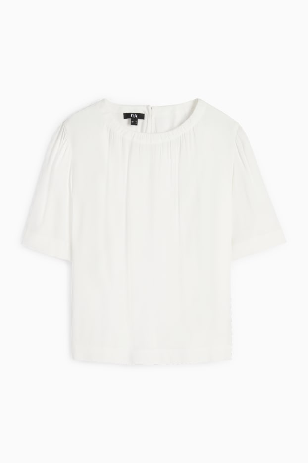 Femmes - Chemisier - texturé - blanc