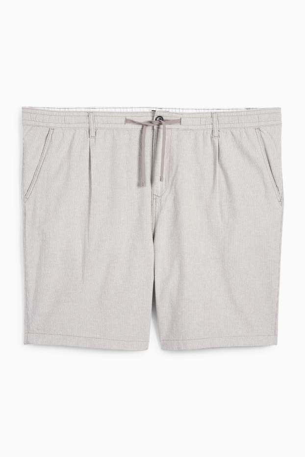 Uomo - Shorts - a righe - grigio chiaro