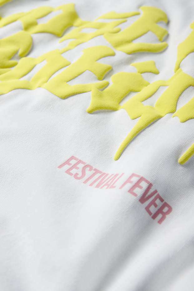 Heren - T-shirt - oversized - wit