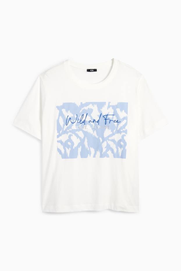 Women - T-shirt - slim fit - white